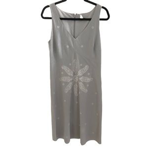 Vintage J.Crew gray embroidered dress size 6